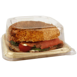 Víčko PET na Obaly z Cukrové Třtiny 14x14x5,5cm (50 Kousky)