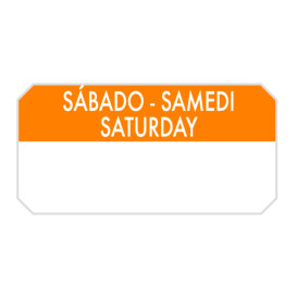 Etikety na Roli “Saturday" 5x2,5cm (1.000 Ks)