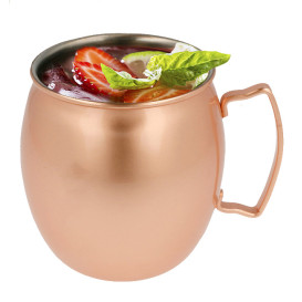 Mini Karafa pro Prezentaci Ocel a Měď 540ml Ø8,6x10cm (6 Ks)